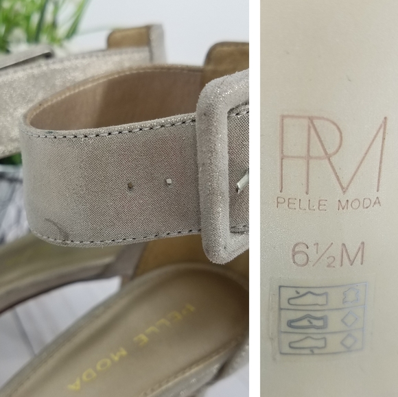 🔥SOLD🔥 Pelle Moda Kenley Shimmer Suede Ankle Strap Pump - Picture 8 of 8